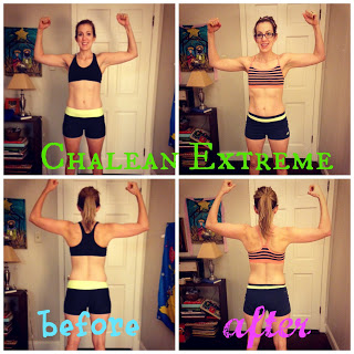 women lift weights, chalean extreme, 21 day fix