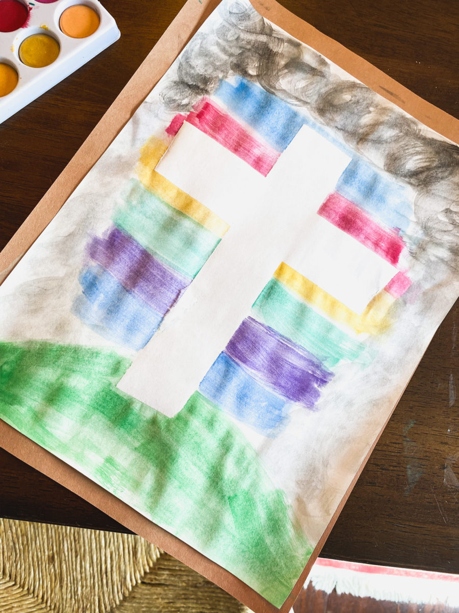 easter projects, easter art, celebrate jesus, good friday crafts, easter crafts, watercolor art, quarantine crafts for kids