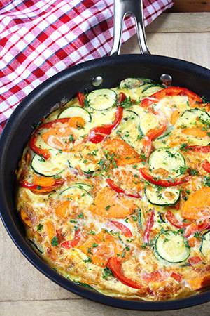 sweet potato frittata, gut health recipe, 4 week gut protocol recipe 